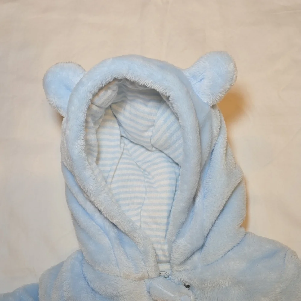 Wonder Nation Soft Blue Baby Footie